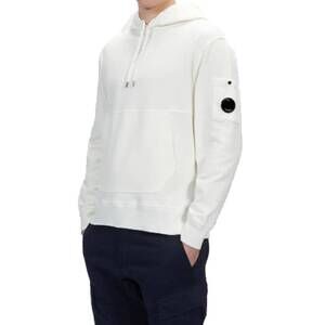 NEW C.P. COMPANY hooded sweatshirts in gauze white